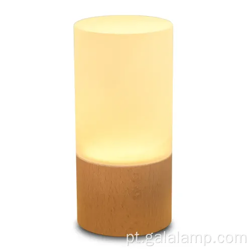 Luz noturna de madeira maciça sofisticada para casa